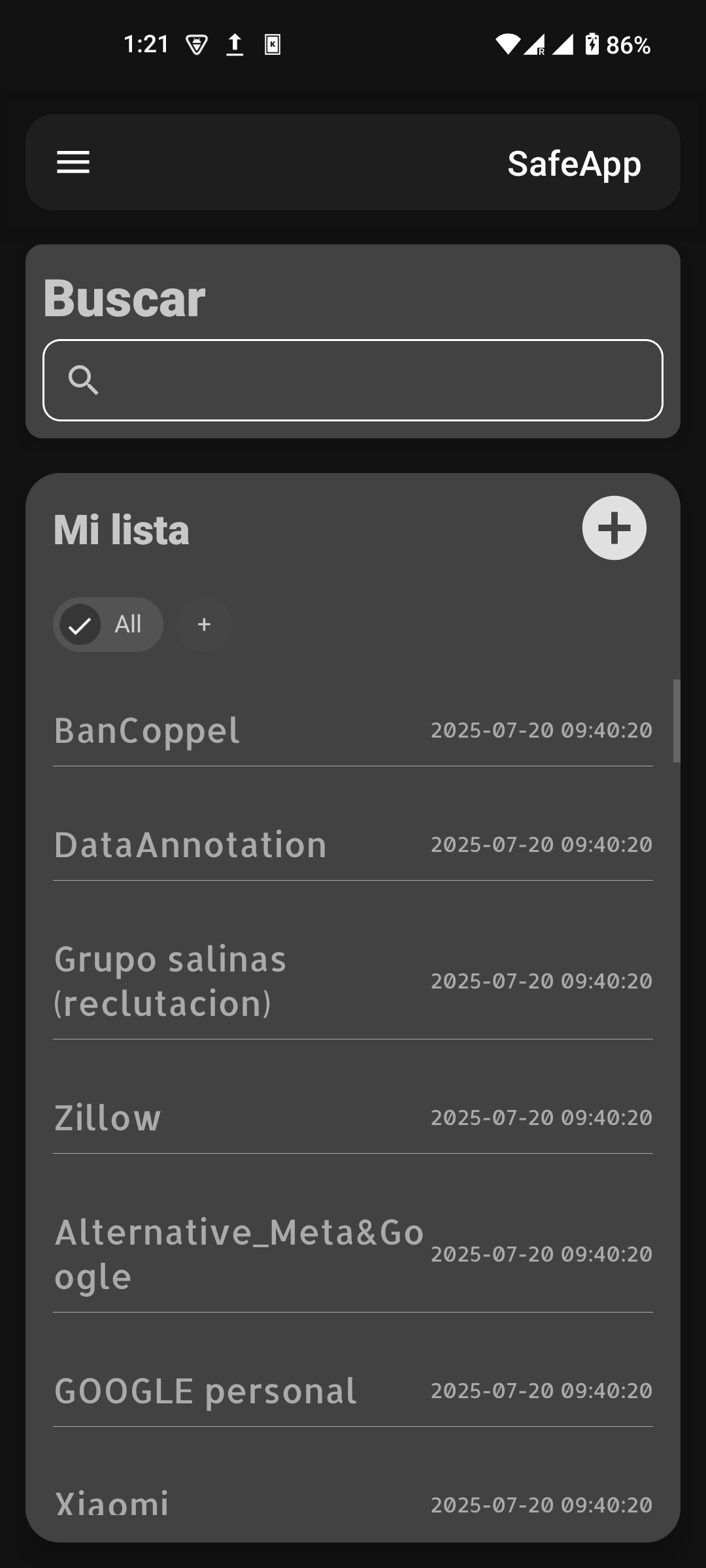 Detalles de cuenta